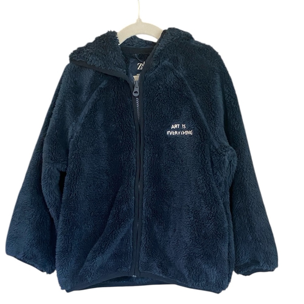 Zara Kids Fleece Jacket - Dark Blue